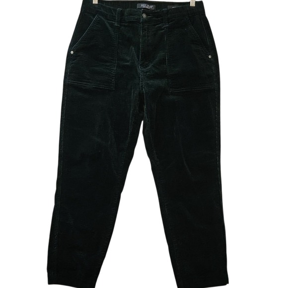 Judy Blue Pants - Judy Blue Jogger Corduroy Pants Women 11/30 Dark Green Stretch Tapered JB88863 C